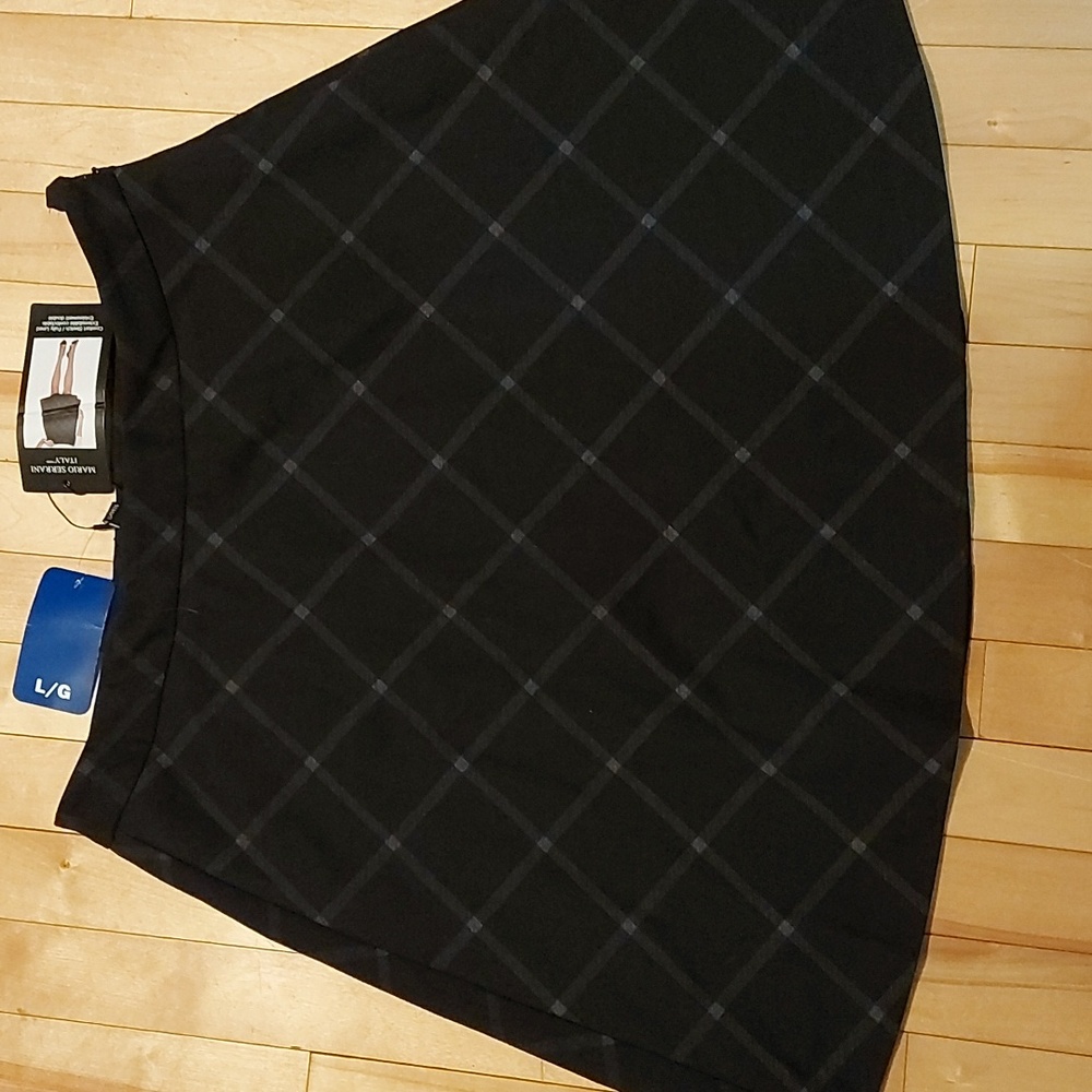 Mario Serrani - Plaid black skirt - large